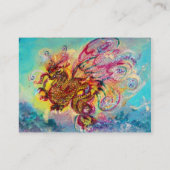 Carte De Visite SEA DRAGON, bleu jaune rose violet (Dos)