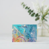 Carte De Visite SEA DRAGON, bleu jaune rose violet (Debout devant)