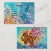 Carte De Visite SEA DRAGON, bleu jaune rose violet (Devant / Derrière)