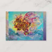Carte De Visite SEA DRAGON, bleu jaune rose violet (Dos)