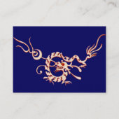 Carte De Visite SEA DRAGON bleu rouge noir et blanc (Dos)