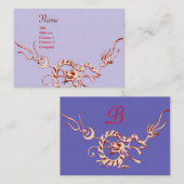 Carte De Visite SEA DRAGON bleu rouge noir et blanc (Devant / Derrière)