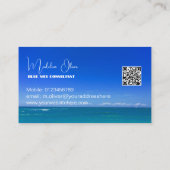 Carte De Visite Sea Ocean Beach Travel Blue Modern (Dos)