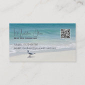 Carte De Visite Sea Ocean Beach Voyage élégant (Dos)