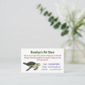 Carte De Visite Sea turtle cartoon (Debout devant)