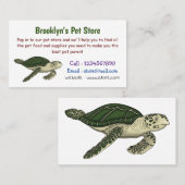 Carte De Visite Sea turtle cartoon (Devant / Derrière)