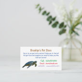 Carte De Visite Sea turtle cartoon (Debout devant)