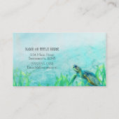 Carte De Visite Sea Turtle Ocean Beach Art Élégant Tropical Chic (Dos)