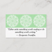 Carte De Visite Seafoam Mandala (Dos)