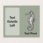 Carte De Visite Seahorse Black (Extérieur déplié)