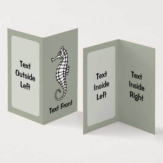 Carte De Visite Seahorse Black (Intérieur et extérieur)