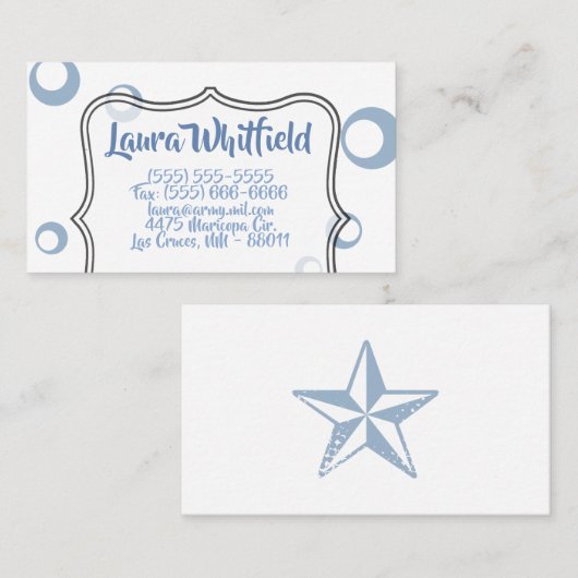 Carte de visite Seahorse Ocean Beach Vacances aqua (Devant / Derrière)