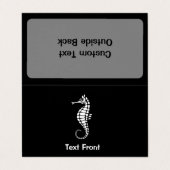 Carte De Visite Seahorse White (Extérieur déplié)