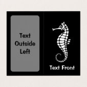 Carte De Visite Seahorse White (Extérieur déplié)