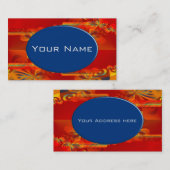 Carte De Visite Seamless Graphic Design - rouge orange I (Devant / Derrière)