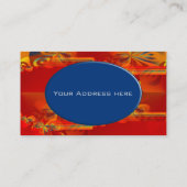 Carte De Visite Seamless Graphic Design - rouge orange I (Dos)
