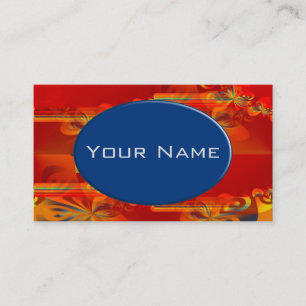 Carte De Visite Seamless Graphic Design - rouge orange I