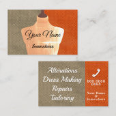 Carte De Visite Seamstress (Devant / Derrière)