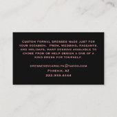 Carte de visite Seamstress Black and Pink (Dos)