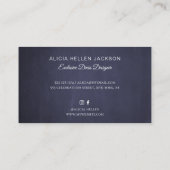 Carte De Visite Seamstress luxe diamant couturier (Dos)