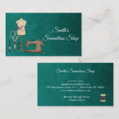 Carte de visite Seamstress vintage (Devant / Derrière)