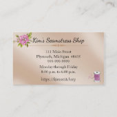 Carte de visite Seamstress vintage (Dos)