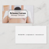Carte De Visite Séance de massage (Devant / Derrière)