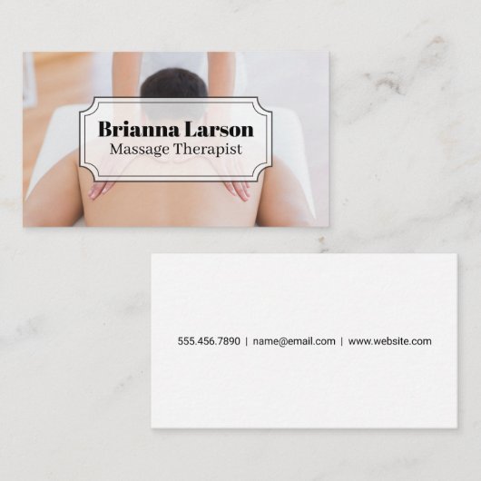 Carte De Visite Séance de massage (Devant / Derrière)