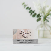 Carte De Visite Séance de massage | Logo de massage des pieds (Debout devant)