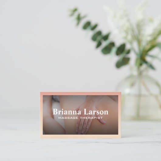 Carte De Visite Séance de massage | Massage du dos (Debout devant)
