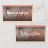 Carte De Visite Séance de massage | Massage du dos (Devant / Derrière)