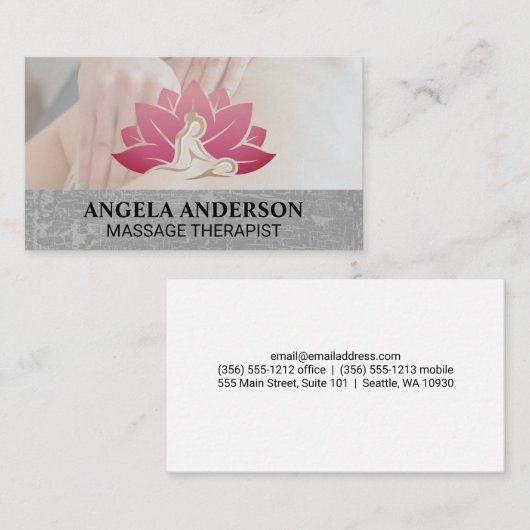 Carte De Visite Séance de massage | Spa (Devant / Derrière)