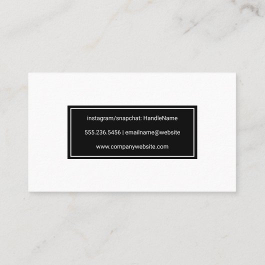 Carte De Visite Séance de massage | Spa (Dos)