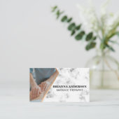 Carte De Visite Séance de massothérapie | Découpe de marbre (Debout devant)