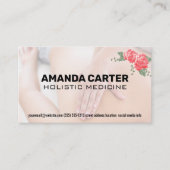 Carte De Visite Séance de massothérapie | Fleurs (Devant)