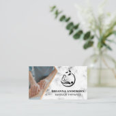 Carte De Visite Séance de massothérapie | Logo du Spa (Debout devant)