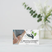 Carte De Visite Séance de massothérapie | Logo Spa du jour (Debout devant)