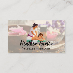 Carte De Visite Séance de thérapeute en massage   Santé   Pleine c