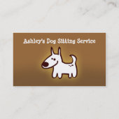 Carte De Visite Séance PERSONNALISABLE de chien, se toilettant, (Dos)