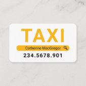 Carte De Visite Search Your Name Yellow Taxi (Devant)