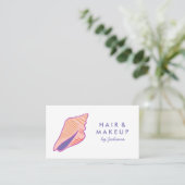 Carte De Visite Seashell Beach Chic Élégant violet rose (Debout devant)