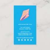 Carte De Visite Seashell Chic Beach Beauté Salon Simple Moderne (Dos)