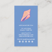 Carte De Visite Seashell Chic Beach Beauté Salon Simple Moderne (Dos)