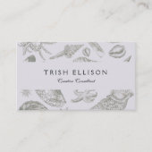 Carte De Visite Seashell Soft Antique Art Beach Shops (Devant)