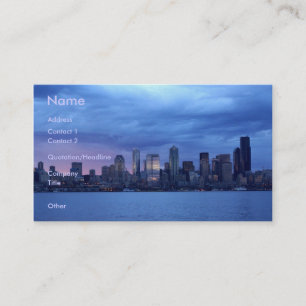 Carte De Visite Seattle au crépuscule
