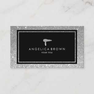 Carte de visite Sèche-cheveux Faux Silver Parties 