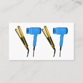 Carte De Visite Sèche-cheveux & lisseuse-cheveux illustration (Dos)