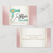 Carte De Visite Sèche-cheveux moderne, Salon de coiffure (Devant / Derrière)