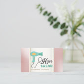 Carte De Visite Sèche-cheveux moderne, Salon de coiffure (Debout devant)