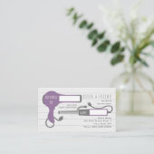 Carte De Visite Sèche-souffle violet + Curling Iron Salon Orientat (Debout devant)